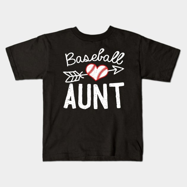 Baseball Aunt Kids T-Shirt by Vigo